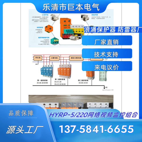 5/220网络监控组合浪涌保护器 防雷器厂家